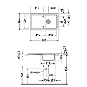 Кухонная мойка Duravit Cassia 86 7513860000 цвет Белый глянцевый-3