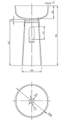 Раковина напольная Vincea 48 VBS-4SP02MW цвет Белый матовый-5