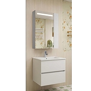 Зеркальный шкаф Jacob Delafon Madeleine 80 EB2203-NF с подсветкой цвет Серебро матовое-2