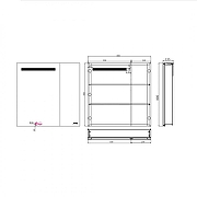 Зеркальный шкаф Jacob Delafon Madeleine 80 EB2203-NF с подсветкой цвет Серебро матовое-3