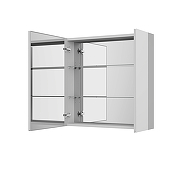 Зеркальный шкаф Jacob Delafon Madeleine 80 EB2203-NF с подсветкой цвет Серебро матовое-1