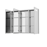 Зеркальный шкаф Jacob Delafon Madeleine 100 EB2208-NF с подсветкой цвет Серебро матовое-1