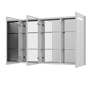 Зеркальный шкаф Jacob Delafon Madeleine 120 EB2209-NF с подсветкой цвет Серебро матовое-1