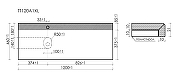 Столешница под раковину Sancos 120 L TT120A1XL цвет Black Sky-1