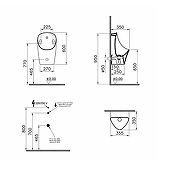 Писсуар Vitra M50 8305B003-5633 подвесной цвет Белый-4