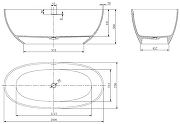 Ванна из искусственного камня Vincea 160х75 VBT-4S06-1600MW цвет Белый матовый-4