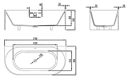 Ванна из искусственного камня Vincea 170х80 VBT-4S07-1700MW цвет Белый матовый-5