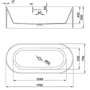 Ванна из искусственного камня Vincea 170х75 VBT-4S09MW цвет Белый матовый-4