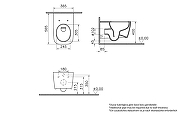 Унитаз подвесной Vitra Metropole Square QuantumFlush 7906B003-6430 цвет Белый с сиденьем Микролифт-9