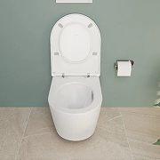 Унитаз подвесной Vitra Metropole Round QuantumFlush 7910B003-6429 цвет Белый с сиденьем Микролифт-7