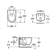 Унитаз подвесной Jacob Delafon Vox EDAV102-00 цвет Белый без сиденья-5