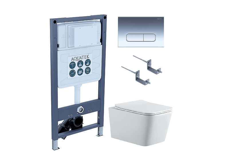 Унитаз с инсталляцией Aquatek SET AQUATEK ЛИБРА N PNS-07 4в1 