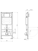 Унитаз с инсталляцией Aquatek SET AQUATEK ЛИБРА N PNS-07 4в1 цвет Белый с сиденьем Микролифт и клавишей смыва цвет Хром глянцевый-8