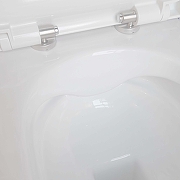 Унитаз с инсталляцией Aquatek SET AQUATEK МИЯ-070 4в1 цвет Белый с сиденьем Микролифт и клавишей смыва цвет Оружейная сталь матовая-7