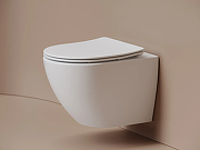 Унитаз подвесной Ceramicanova Метрополь (Metropol) CN4002TMW цвет Белый матовый с сиденьем Микролифт-2