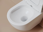Унитаз подвесной Ceramicanova Метрополь (Metropol) CN4002TMW цвет Белый матовый с сиденьем Микролифт-7