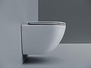 Унитаз подвесной Ceramicanova Альба (Alba) CN11005T цвет Белый с сиденьем Микролифт-1