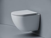 Унитаз подвесной Ceramicanova Альба (Alba) CN11005T цвет Белый с сиденьем Микролифт-2
