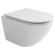 Унитаз подвесной Ceramicanova Вихрь (Whirl) CN11007T цвет Белый с сиденьем Микролифт