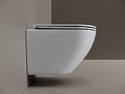 Унитаз подвесной Ceramicanova Вихрь (Whirl) CN11007T цвет Белый с сиденьем Микролифт-1