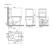 Унитаз-компакт Ceramicanova Кубик (Cubic) CN1803T-B цвет Белый без бачка с сиденьем Микролифт-9