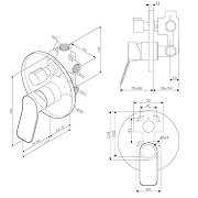 Смеситель для душа AM.PM X-Joy F85A55022 цвет Черный матовый-7