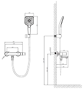 Смеситель для ванны Vincea Куб (Cube) VTFW-1C2MB цвет Черный-5