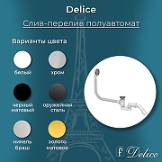 Слив-перелив Delice DLR000024 полуавтомат цвет Никель браш-1