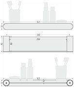 Металлическая полка Сунержа Round L 31-3020-5360 цвет Черный матовый-5