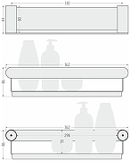 Металлическая полка Сунержа Round L 31-3020-6360 цвет Черный матовый-5