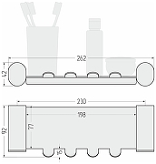 Металлическая полка Сунержа Round L 32-3020-4260 цвет Золотой шелк-5