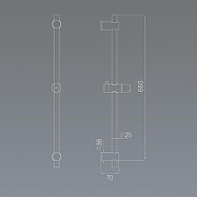 Душевая штанга РМС SUS124BL-RACK-1 цвет Черный матовый-6