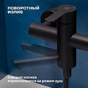 Смеситель для ванны РМС SUS124BL-009E цвет Черный матовый-3