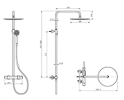 Душевая система Abber Wasser Kreis AF8160BG с термостатом цвет Брашированное светлое золото-2