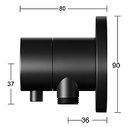 Шланговое подключение Keuco IXMO 59556371201 цвет Черный матовый-6