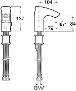 Смеситель для раковины Roca M3 75A5502C00 цвет Хром-1