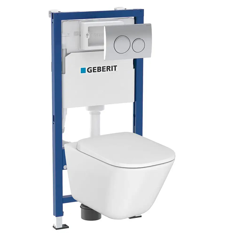 Унитаз с инсталляцией Geberit Delta 458.118.21.R2 