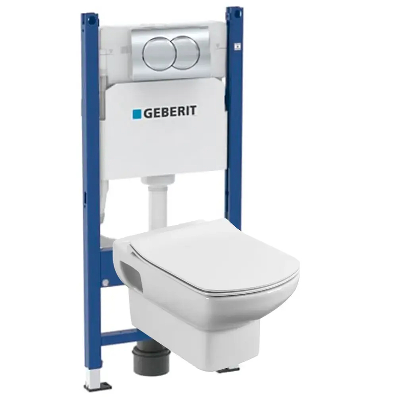 Унитаз с инсталляцией Geberit Delta 458.149.21.R1 
