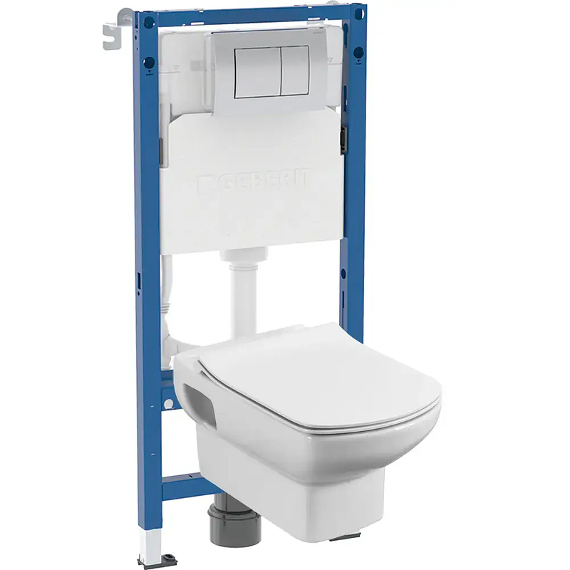 Унитаз с инсталляцией Geberit Delta 458.163.21.R1 