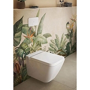 Унитаз с инсталляцией Villeroy&Boch Architectura SET-Architectura-CP цвет Белый с сиденьем Микролифт и клавишей смыва цвет Хром глянцевый-4