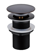 Донный клапан Boheme Black 612/2-B click-clack цвет Черный