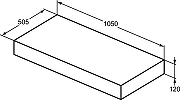 Столешница под раковину Ideal Standard Adapto 105 U8408FW цвет Темное дерево-3