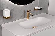 Стакан для зубных щеток Boheme Qubic 10724-G цвет Золото-2