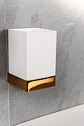 Стакан для зубных щеток Boheme Qubic 10724-G цвет Золото-4