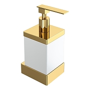 Дозатор для жидкого мыла Boheme Qubic 10727-G цвет Золото