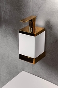 Дозатор для жидкого мыла Boheme Qubic 10727-G цвет Золото-2
