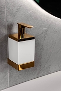 Дозатор для жидкого мыла Boheme Qubic 10727-G цвет Золото-3