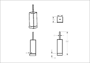 Ершик для унитаза Boheme Qubic 10734-NB цвет Брашированный никель-1