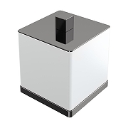 Диспенсер для ватных дисков Boheme Qubic 10964-SGM цвет Оружейная сталь глянцевая