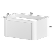 Тумба под раковину Boheme Armadi Art Voi 80 782-080-SF-D подвесная Stone Finish цвет Daphne-1